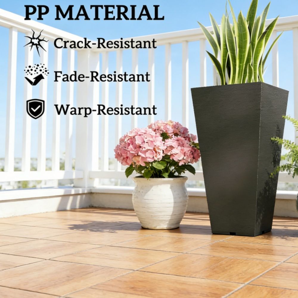 Set of 2 Plastic Flower Pots - Image 6
