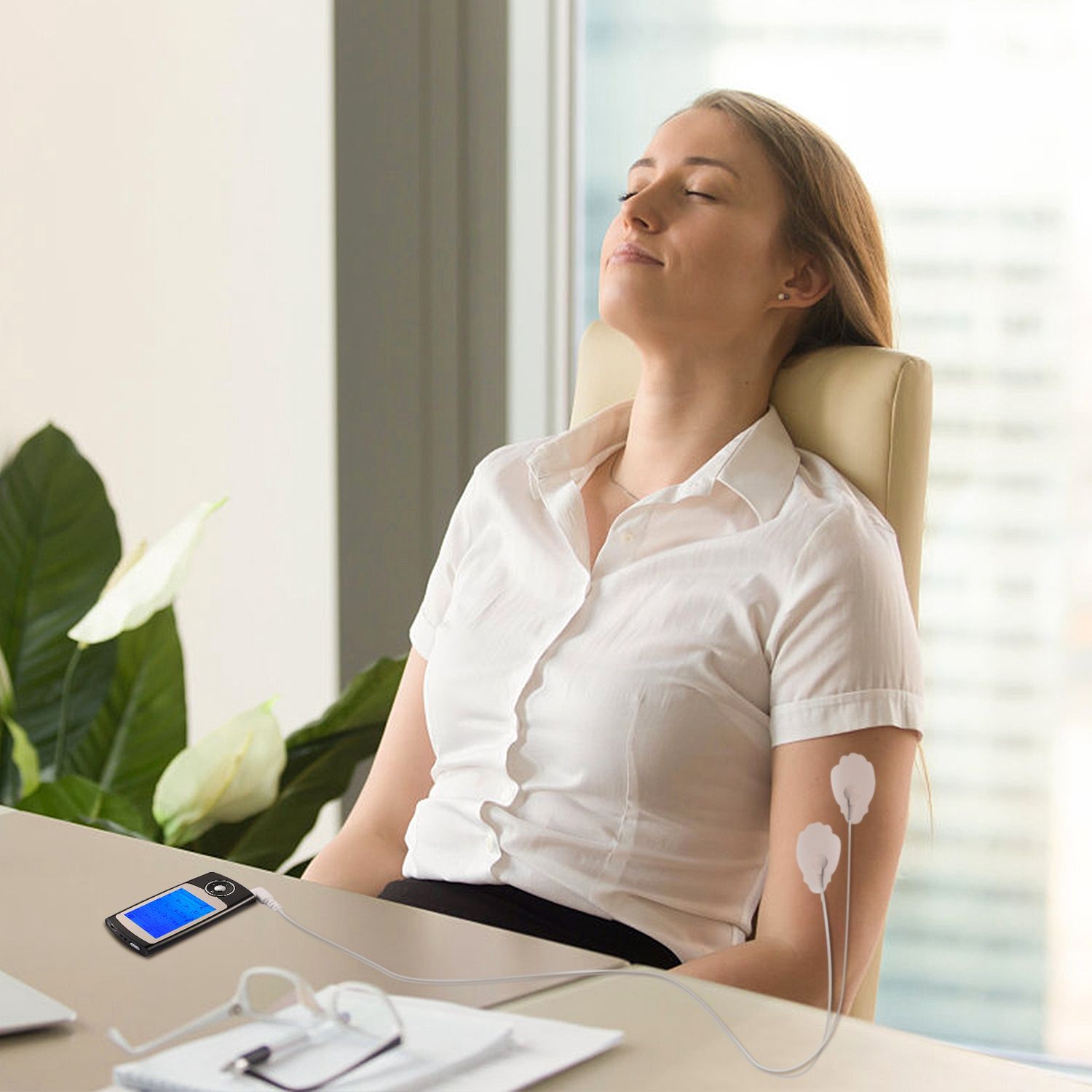 Portable TENS Unit with 10-60Min Timer, 16 Massage Modes & 20 Intensity Levels, Dual Output Design, Rechargeable Pain Relief Massager for Home Office Travel - Image 8