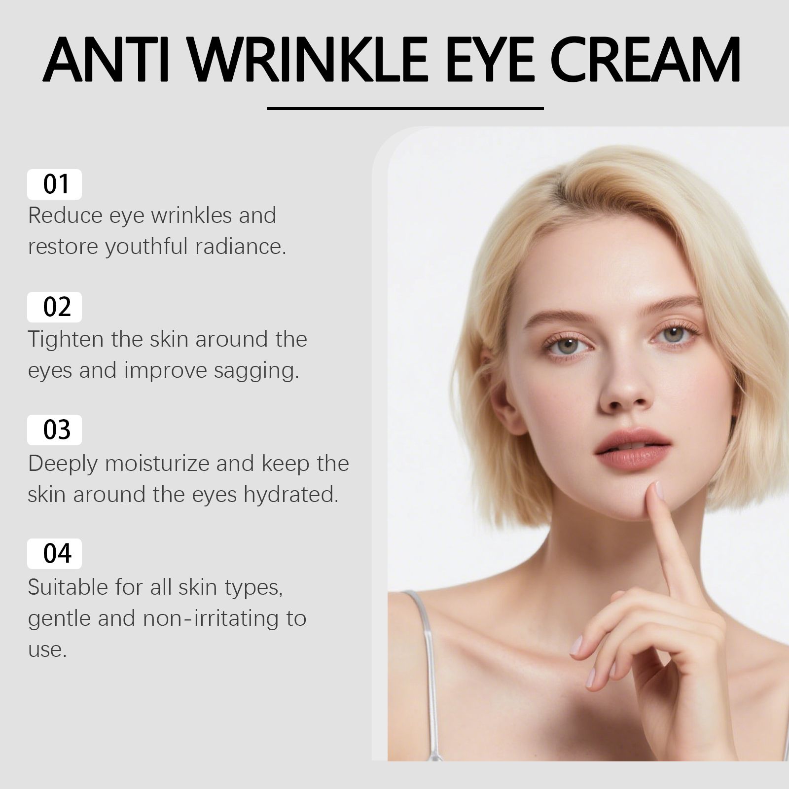 AMZ Eye Cream Hydrating and Moisturizing Care for Eye Skin Gentle Ingredients Watery Massage Daily Care Eye Cream - Image 2