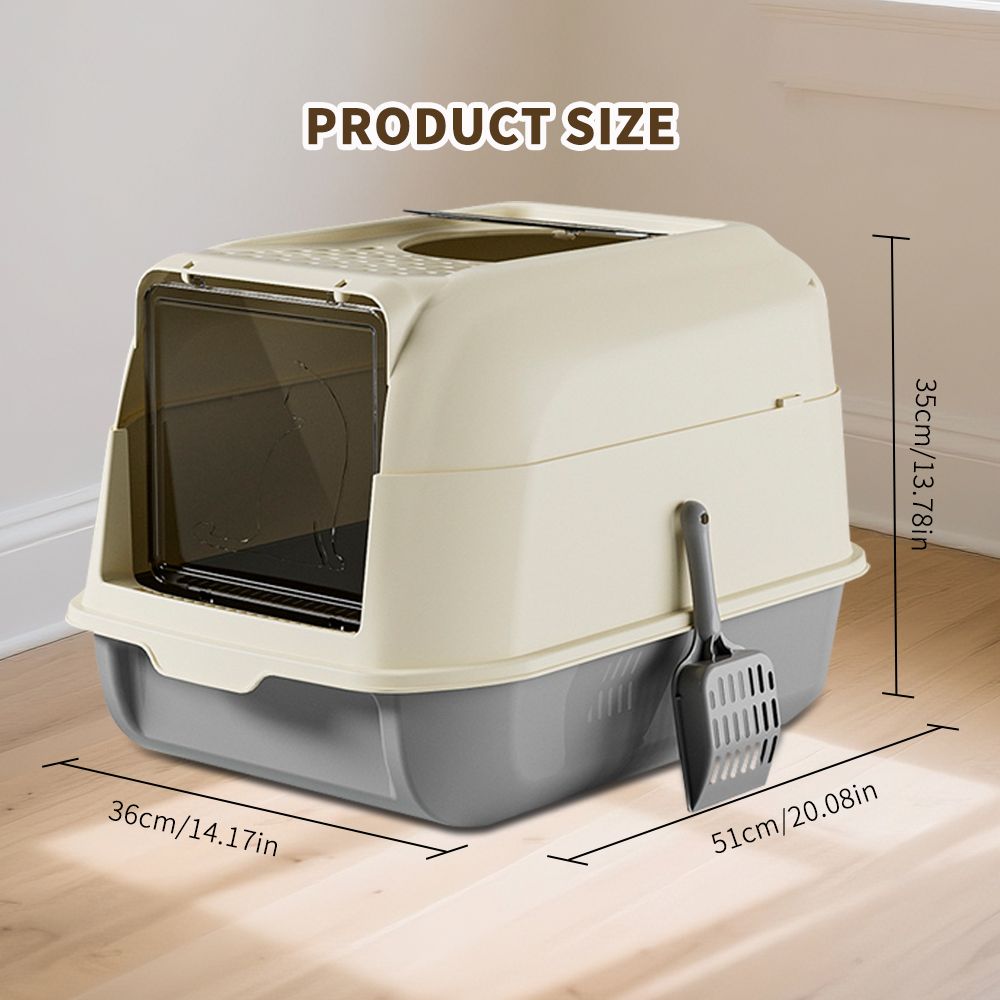 Fully Enclosed Double Door Cat Litter Box – Spacious Interior for Easy Turning Without Feeling Cramped, Smooth Entry & Exit No Cat Jamming, Easy to Add and Clean Litte - Image 2