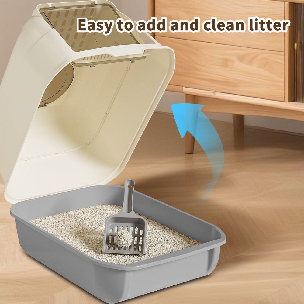 Fully Enclosed Double Door Cat Litter Box – Spacious Interior for Easy Turning Without Feeling Cramped, Smooth Entry & Exit No Cat Jamming, Easy to Add and Clean Litte - Image 3