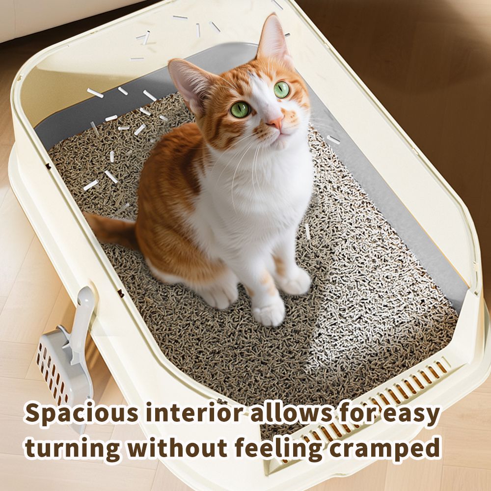 Fully Enclosed Double Door Cat Litter Box – Spacious Interior for Easy Turning Without Feeling Cramped, Smooth Entry & Exit No Cat Jamming, Easy to Add and Clean Litte - Image 4