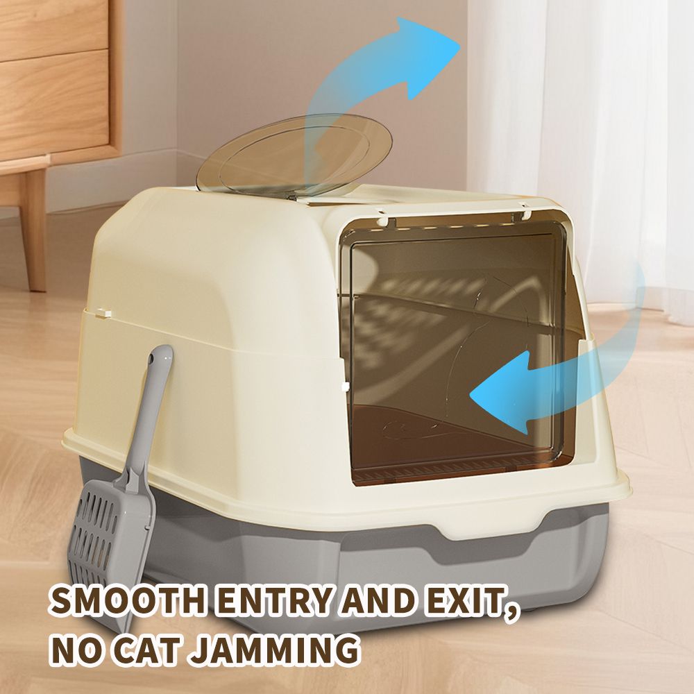 Fully Enclosed Double Door Cat Litter Box – Spacious Interior for Easy Turning Without Feeling Cramped, Smooth Entry & Exit No Cat Jamming, Easy to Add and Clean Litte - Image 5
