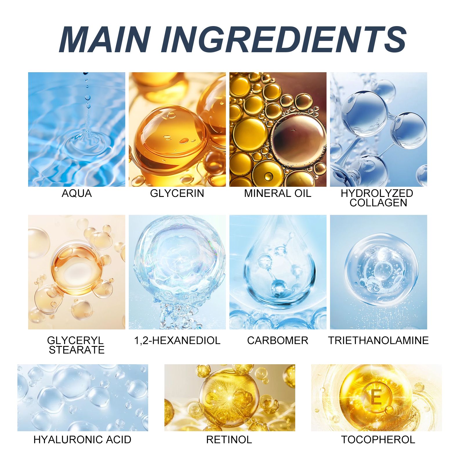 Men's Collagen Anti-Aging Facial Moisturizer Cream, Retinol Hydrating Face Lotion with Hyaluronic Acid & Vitamin E, Daily Skin Firming Facial Care Cream for Reducing Fine Lines, Deep Hydration Wrinkle - Image 5