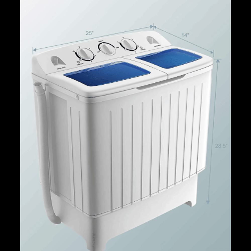 20 lbs Compact Twin Tub Washing Machine for Home Use - Image 4