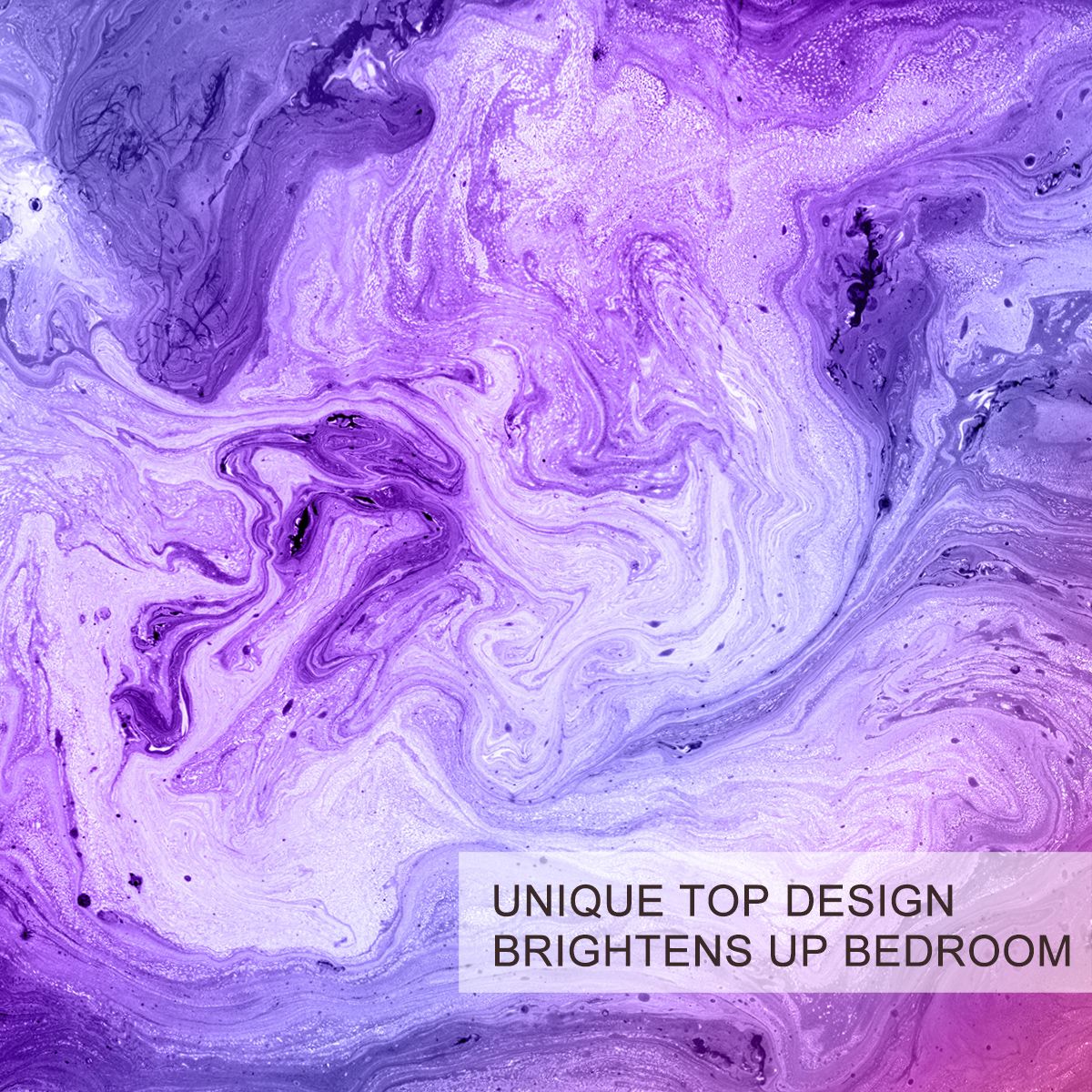 3 pcs Purple Marble Duvet Cover Set, Lavender Watercolor Swirl Bedding Set, Abstract Fluid Art Bedspread with Pillow Shams, Modern Aesthetic Bedroom Decor for Teens & Adults - Image 3