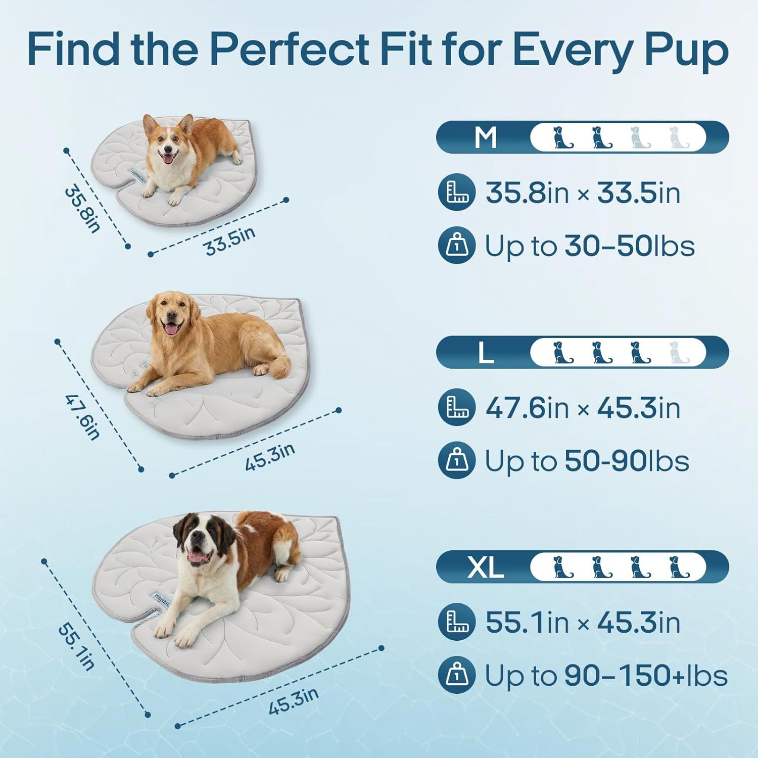 Dog Cooling Mat, Washable Pet Cooling Mat,Large   47" x 45" Thick & Durable Large Cooling Mat for Dogs, Portable Foldable Premium Cooling Pad for Indoor, Outdoor, Travel, Camping, Patio and Beach - Image 10