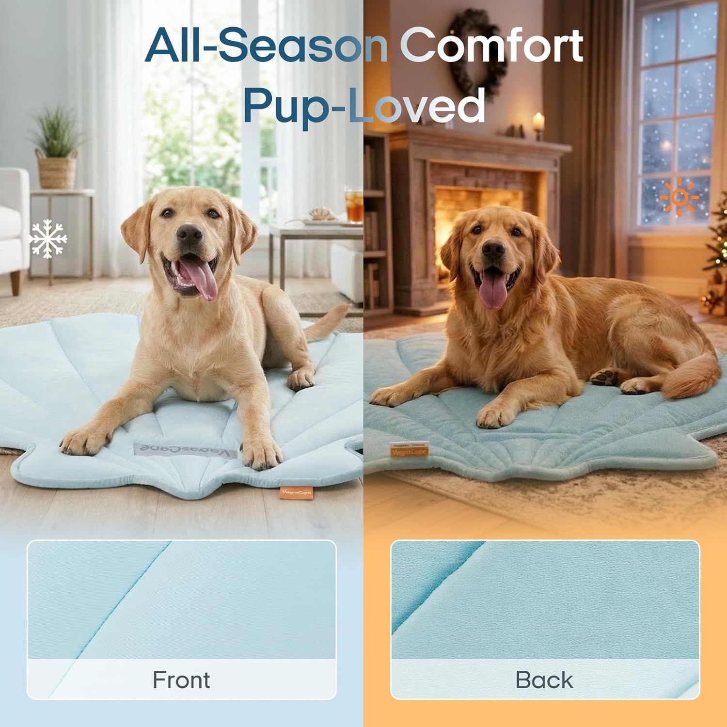 Dog Cooling Mat, Washable Pet Cooling Mat,Large   47" x 45" Thick & Durable Large Cooling Mat for Dogs, Portable Foldable Premium Cooling Pad for Indoor, Outdoor, Travel, Camping, Patio and Beach - Image 3