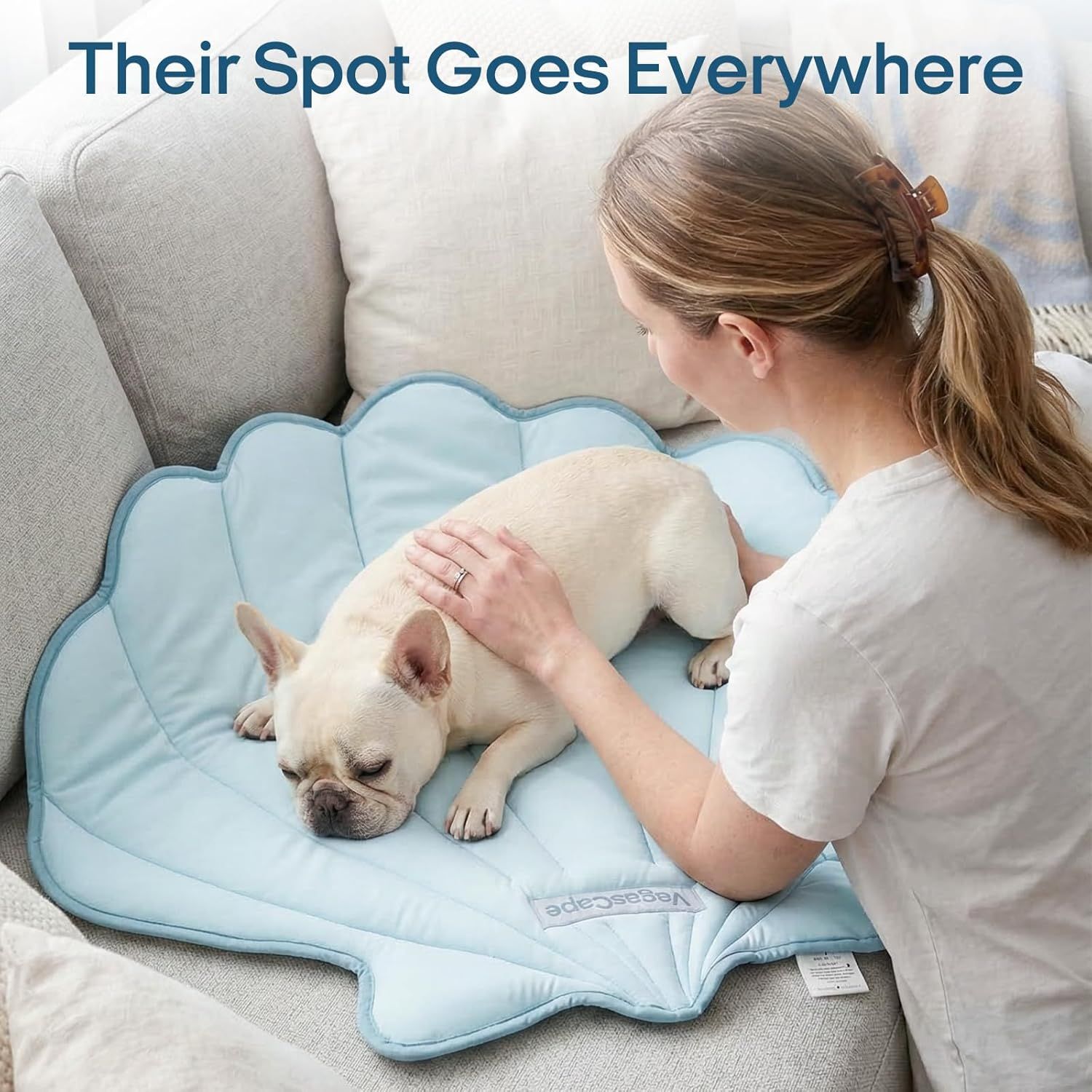 Dog Cooling Mat, Washable Pet Cooling Mat,Large   47" x 45" Thick & Durable Large Cooling Mat for Dogs, Portable Foldable Premium Cooling Pad for Indoor, Outdoor, Travel, Camping, Patio and Beach - Image 4