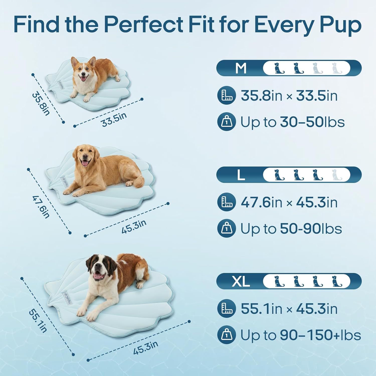 Dog Cooling Mat, Washable Pet Cooling Mat,Large   47" x 45" Thick & Durable Large Cooling Mat for Dogs, Portable Foldable Premium Cooling Pad for Indoor, Outdoor, Travel, Camping, Patio and Beach - Image 6
