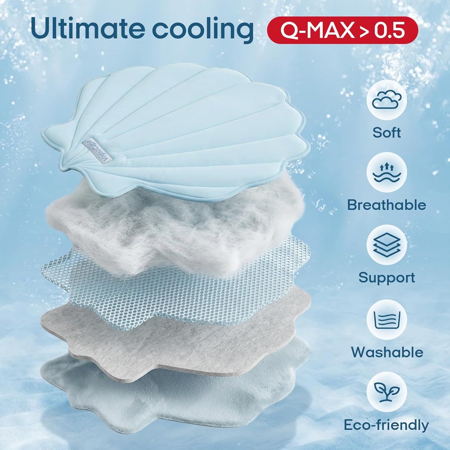 Dog Cooling Mat, Washable Pet Cooling Mat,Large   47" x 45" Thick & Durable Large Cooling Mat for Dogs, Portable Foldable Premium Cooling Pad for Indoor, Outdoor, Travel, Camping, Patio and Beach - Image 7