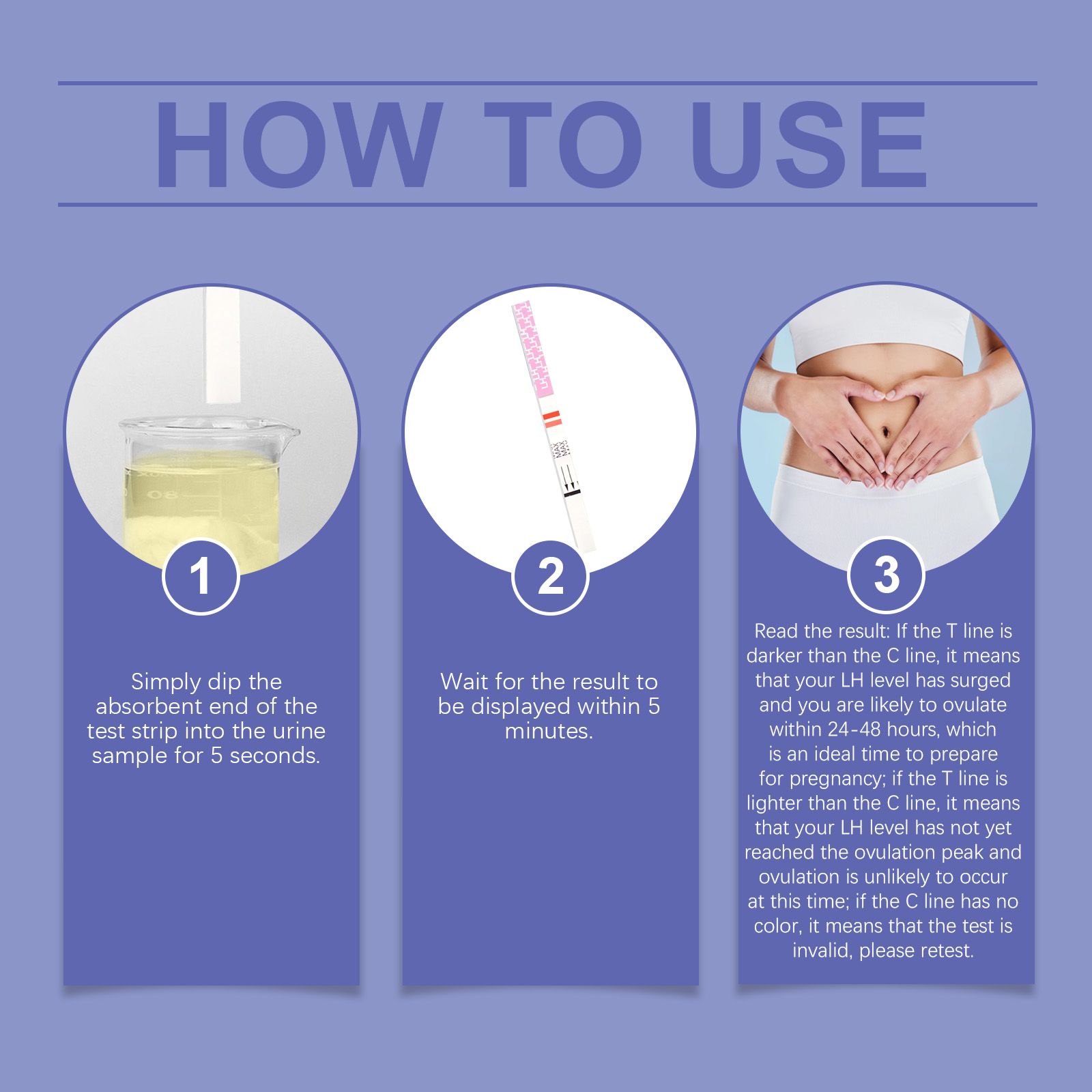 Star ProduTest Strips 10 Count, Wide Width LH Test Strips for Women Fertility Monitoring, At Home Urine Test Strips to Track Fertile Days, Easy - Image 8