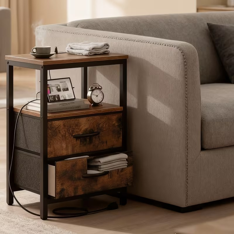1/2 Pack Floating Nightstand with Charging Station, Wall Mounted Bedside Table with USB & Type-C Ports, 2 Adjustable Drawers and Built-in Outlet for Bedroom - Image 13