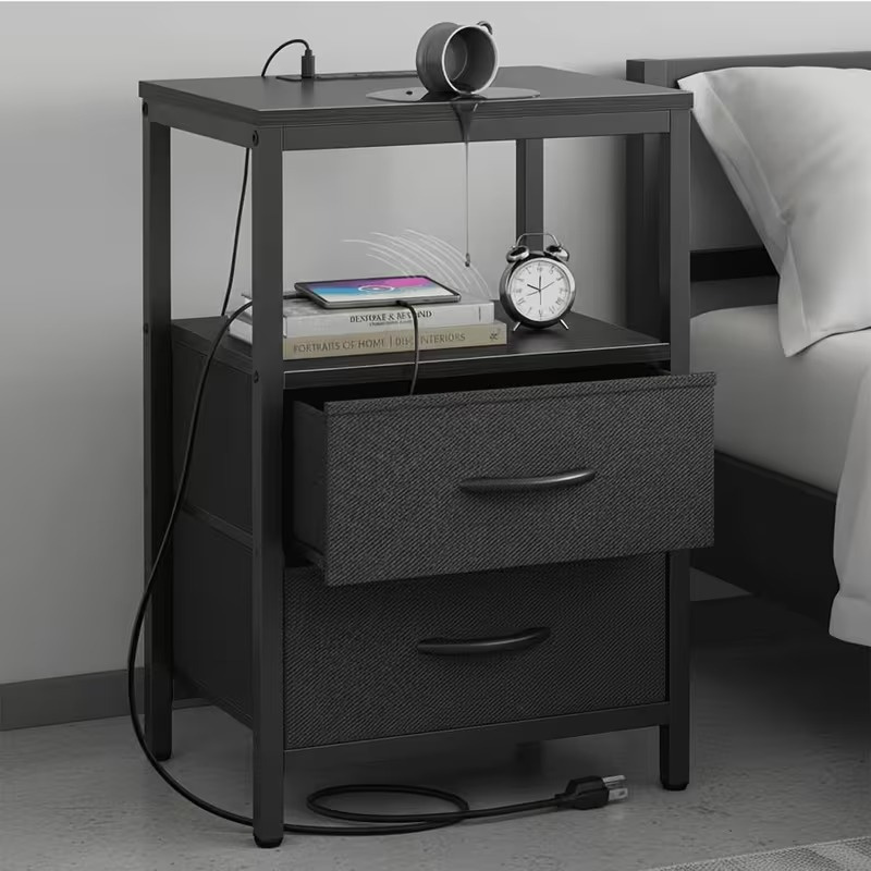 1/2 Pack Floating Nightstand with Charging Station, Wall Mounted Bedside Table with USB & Type-C Ports, 2 Adjustable Drawers and Built-in Outlet for Bedroom - Image 18