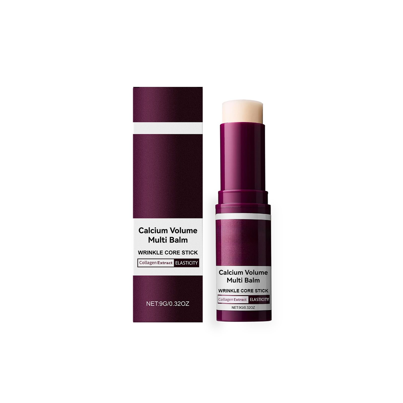 Collagen Infused Facial Multi Balm Stick, Portable Calcium Volume Wrinkle Care Solid Moisturizer Stick, Hydrating Smoothing Face Balm for Fine Lines & Dry Skin, 9g Travel Skin Care Stick - Image 10