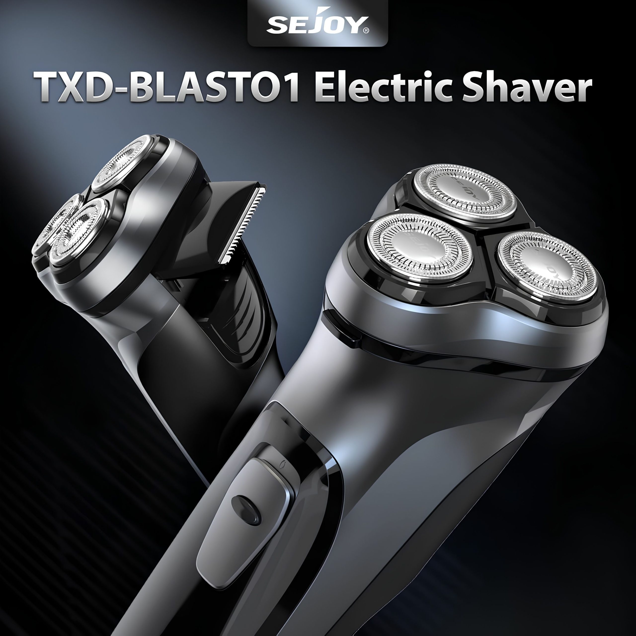 SEJOY Electric Shaver with Pop-Up Trimmer – 3D Floating Head, Fast 1H Rechargeable Razor, LCD Display - Image 3