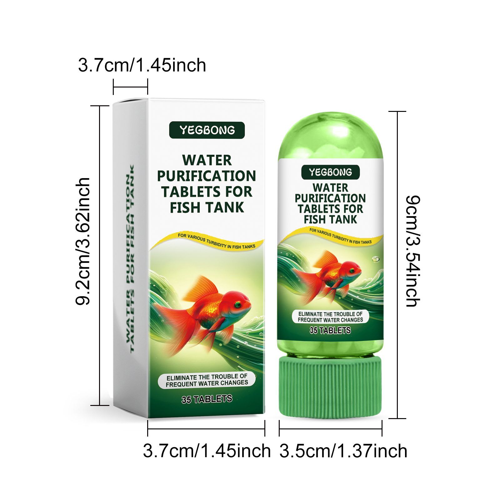 YEGBONG Aquarium Water Treatment Tablets, 35 Pieces - Image 3