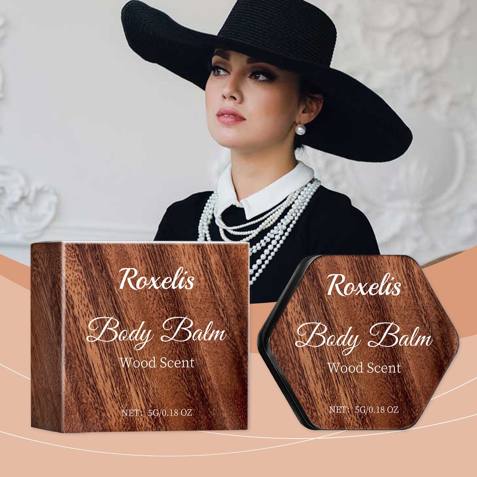 Roxelis Wood Balm Elegant Light Fragrance Refreshing Non-Sticky Lasting Fragrance Portable Charm Pocket Perfumed Balm - Image 2