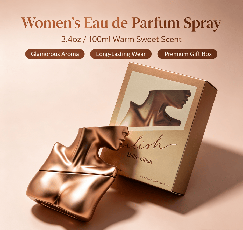 100ml Long Lasting Ladies Perfume Spray, Warm Sweet Elegant Fragrance, Unique Art Sculpture Shaped Bottle, Premium Birthday Anniversary Gift Perfume for Her - Image 7