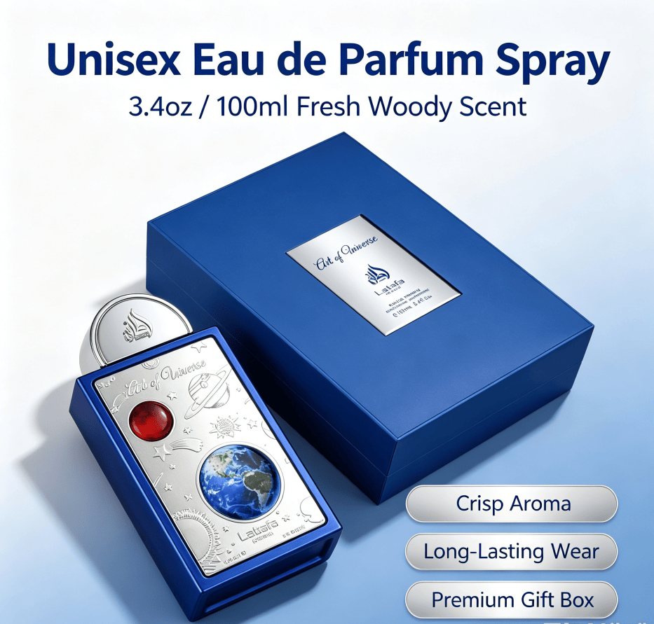 Unisex Eau de Parfum Spray 3.4oz 100ml Fresh Woody Layered Fragrance Long Lasting Elegant Scent Luxury Decorative Perfume Gift for Men Women Dating Travel Daily Party