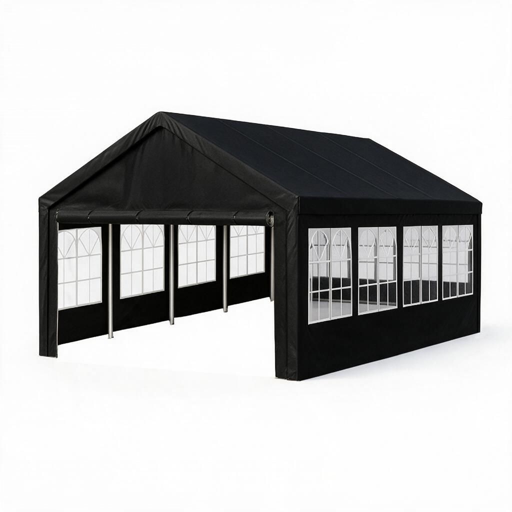 13'x26' Carport Car Canopy Party Tent Outdoor Gazebo with Removable Sidewalls Outdoor Gazebo Commercial Tents for Parties Wedding BBQ - Image 5