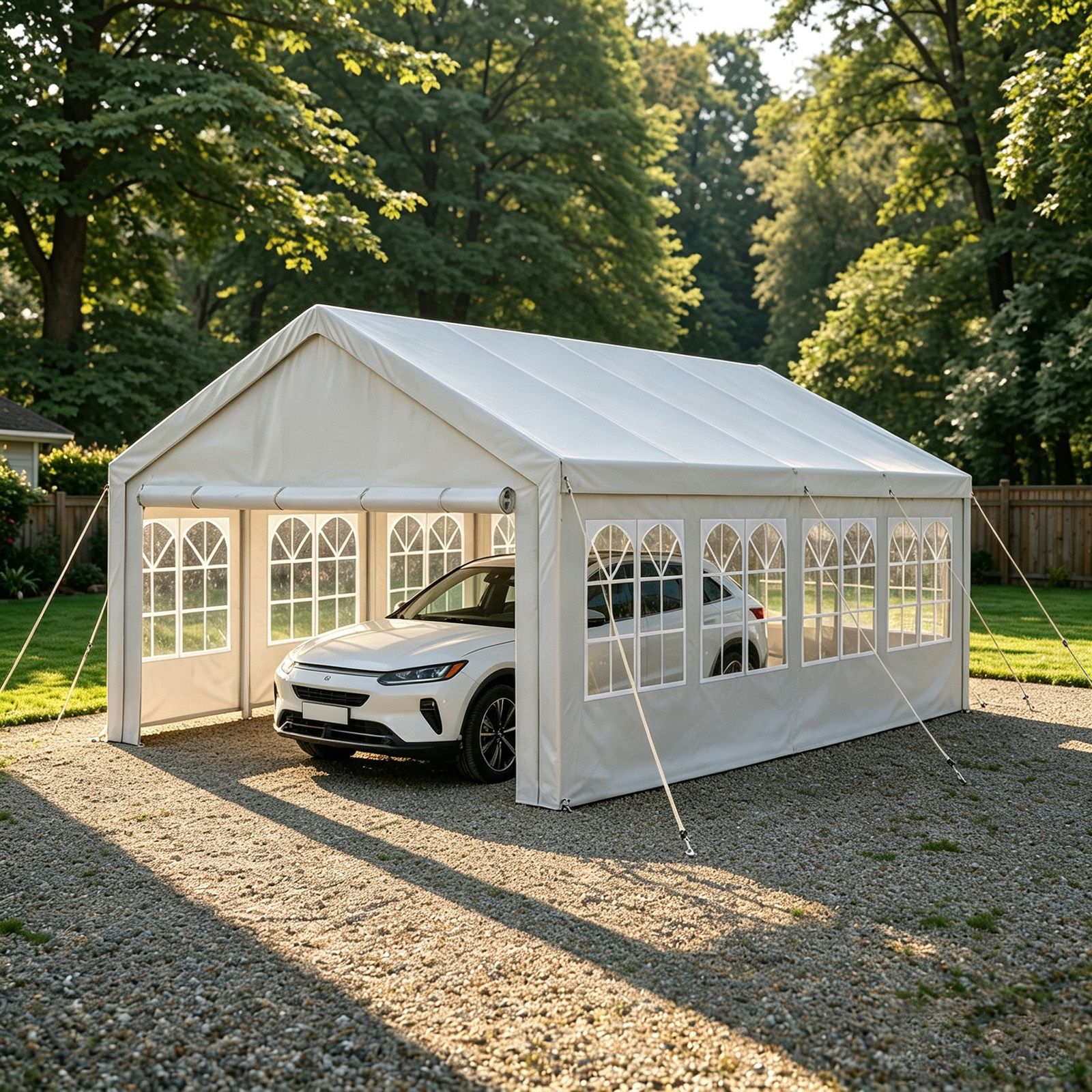 13'x26' Carport Car Canopy Party Tent Outdoor Gazebo with Removable Sidewalls Outdoor Gazebo Commercial Tents for Parties Wedding BBQ - Image 7