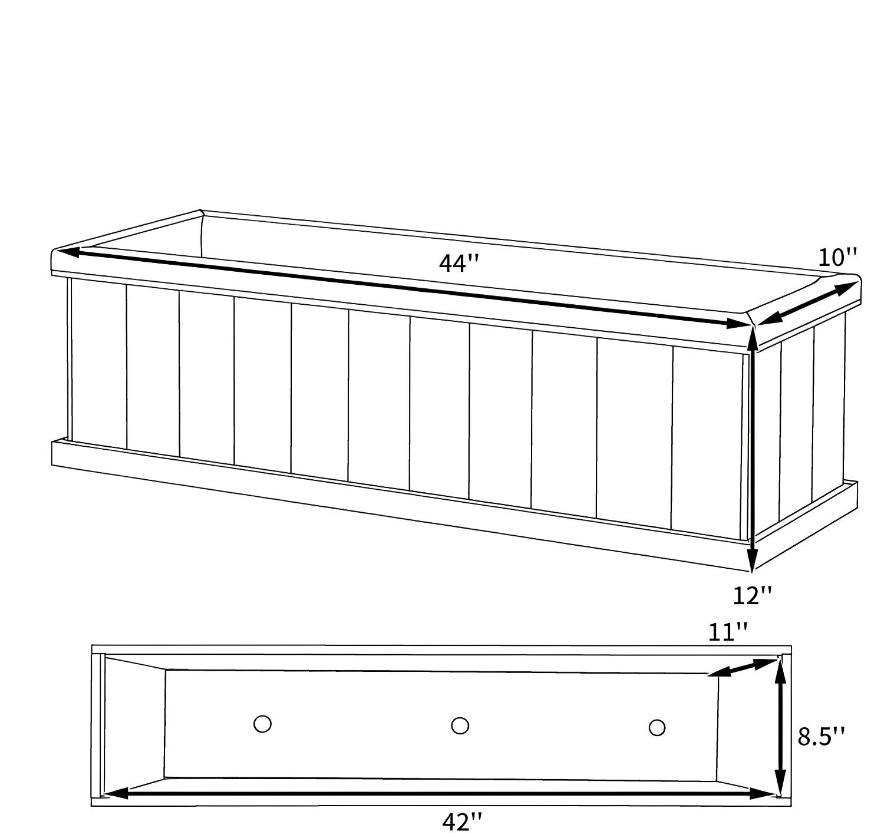Fir Wood Raised Garden Bed with Drainage Holes And Liner Wooden Planter Box for Gardening - Image 4