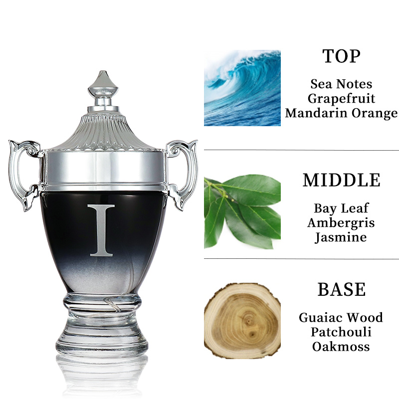 3.4 Fl Oz Men's Eau De Toilette Spray, Long-Lasting Perfume, Notes Of Sea, Grapefruit And Mandarin Orange Scent,- Irresistible Luxury Perfumes - Image 2