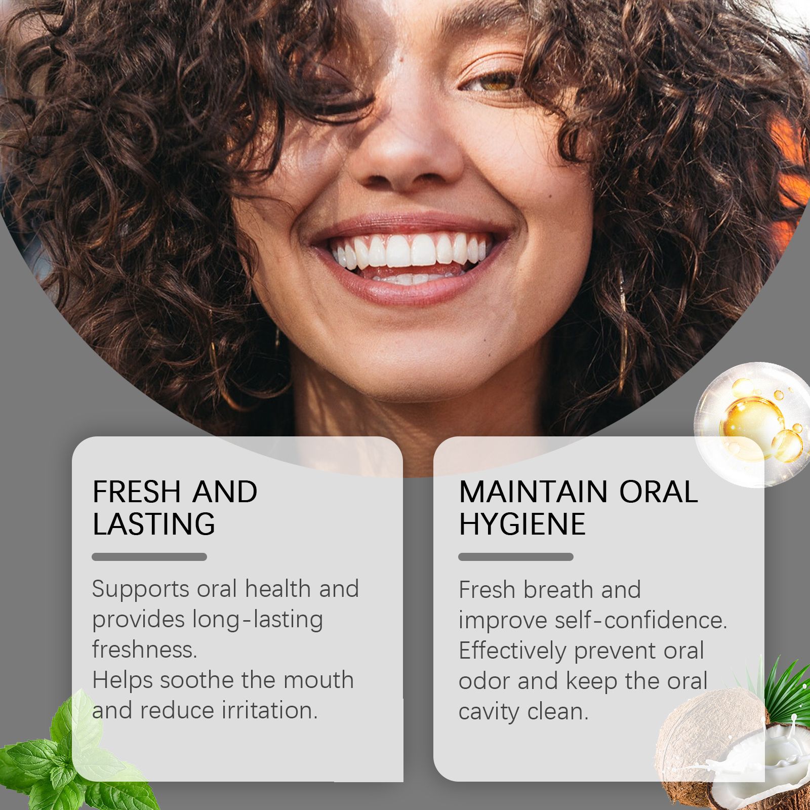 Oralhoe Coconut Oil Mouthwash Clean Stains Care For Oral Hygiene Dental Care Fresh Mouthwash - Image 4
