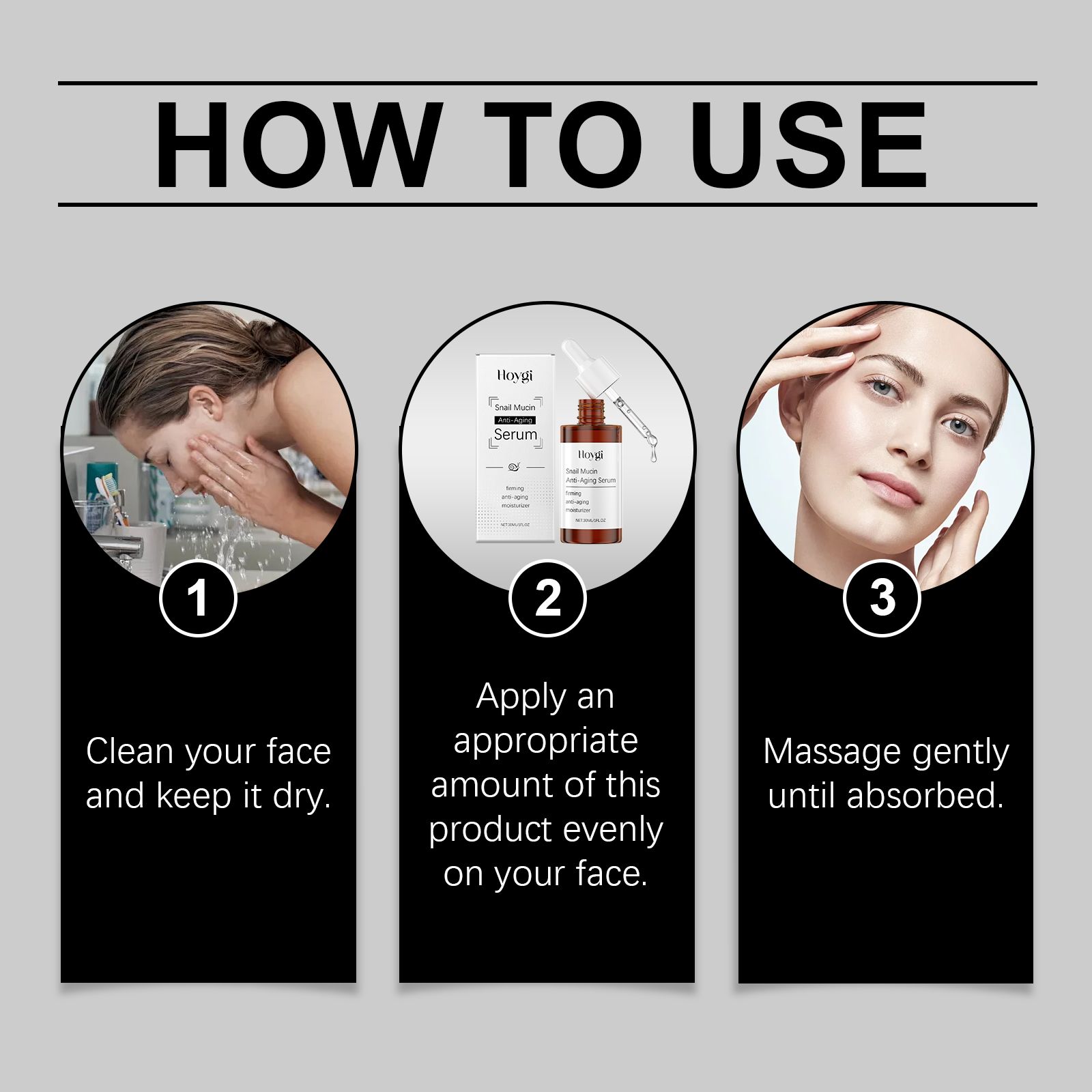 Snail Facial Serum Hydrating Moisturizing Nourishing Smoothing Skin Firming Daily Skin Care Serum - Image 6