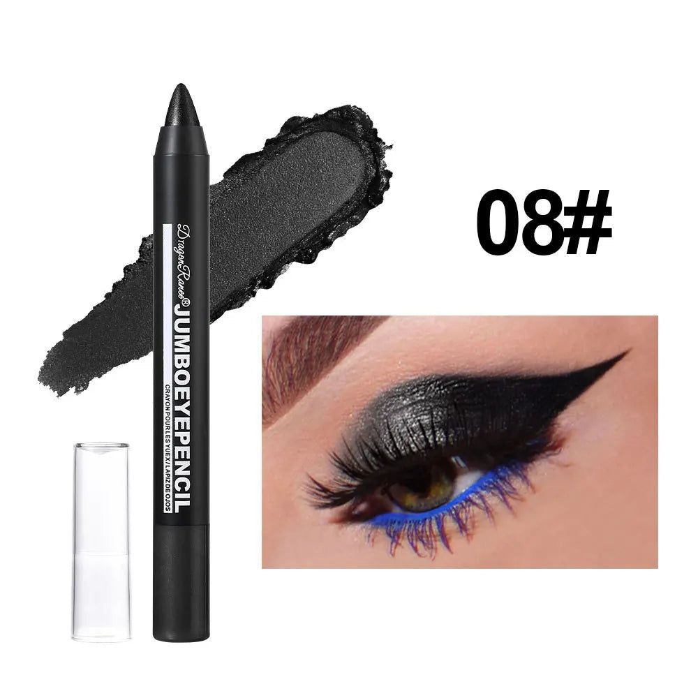 Smoky Dark Green Eyeshadow Pencil Stick Waterproof Pearlescent 12 Colors Metallic Glitter Eye Shadow Highlighter Pen Makeup Tool - Image 24