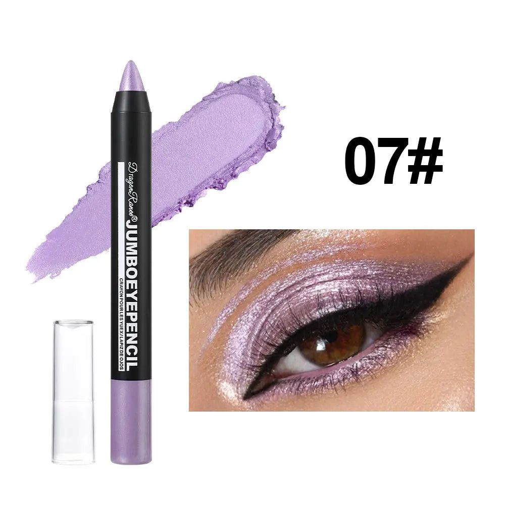 Smoky Dark Green Eyeshadow Pencil Stick Waterproof Pearlescent 12 Colors Metallic Glitter Eye Shadow Highlighter Pen Makeup Tool - Image 25