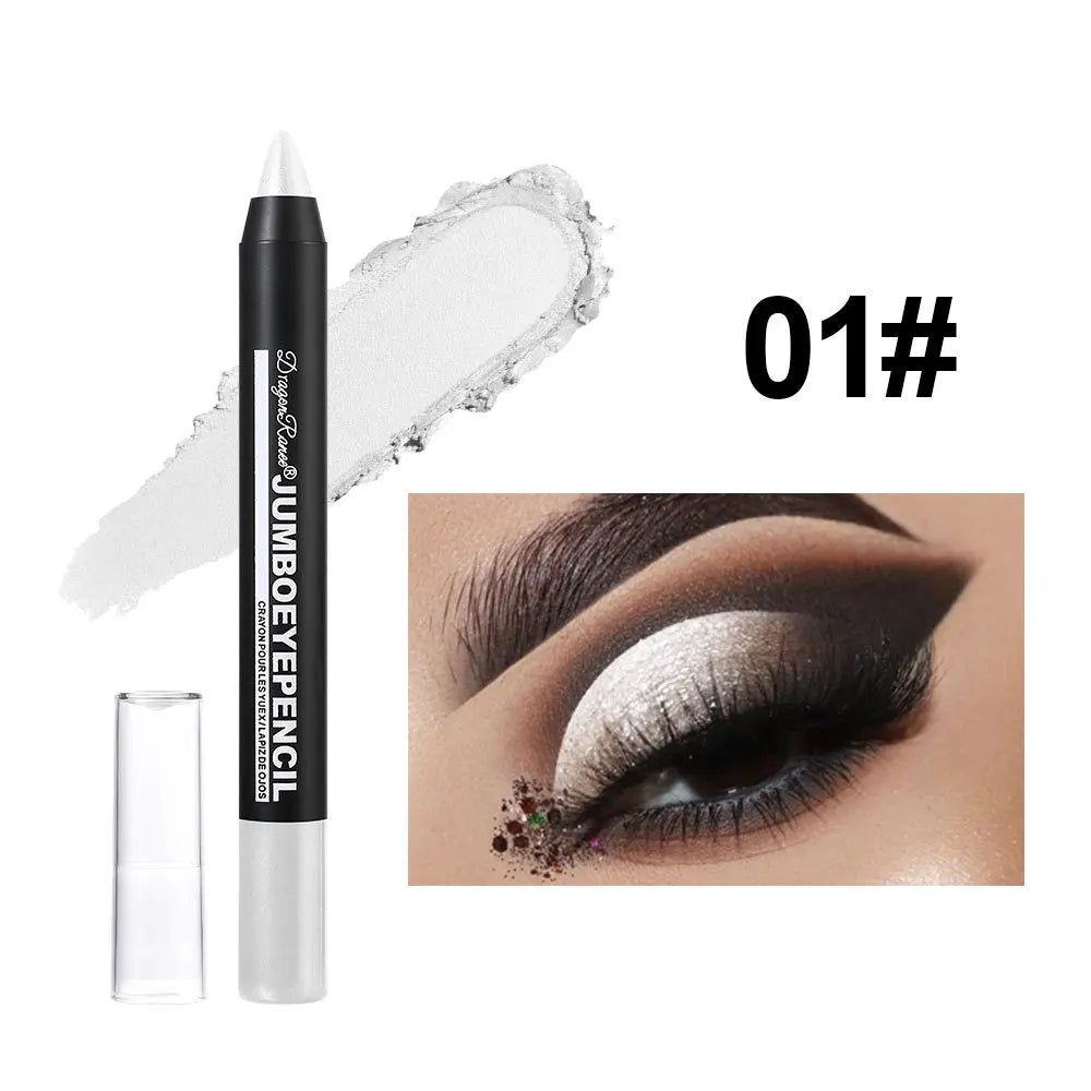 Smoky Dark Green Eyeshadow Pencil Stick Waterproof Pearlescent 12 Colors Metallic Glitter Eye Shadow Highlighter Pen Makeup Tool - Image 27