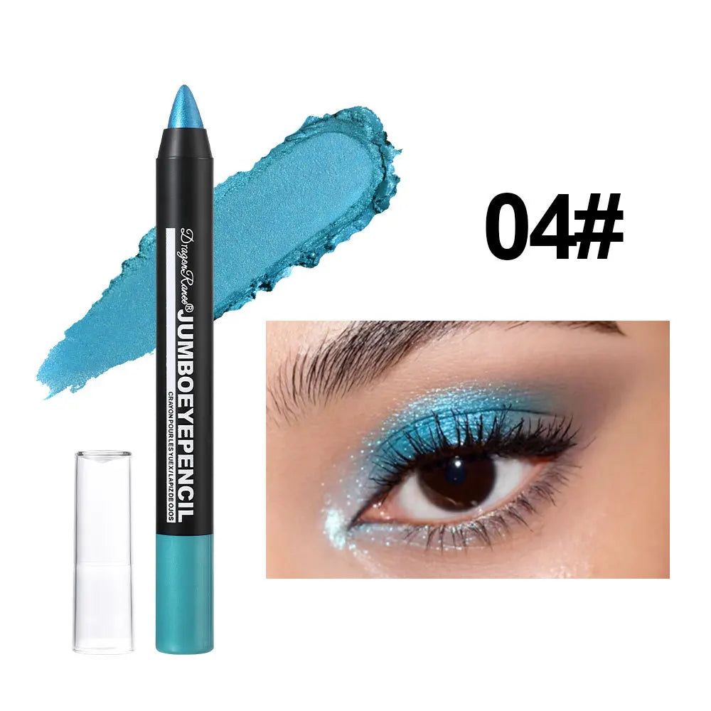 Smoky Dark Green Eyeshadow Pencil Stick Waterproof Pearlescent 12 Colors Metallic Glitter Eye Shadow Highlighter Pen Makeup Tool - Image 28