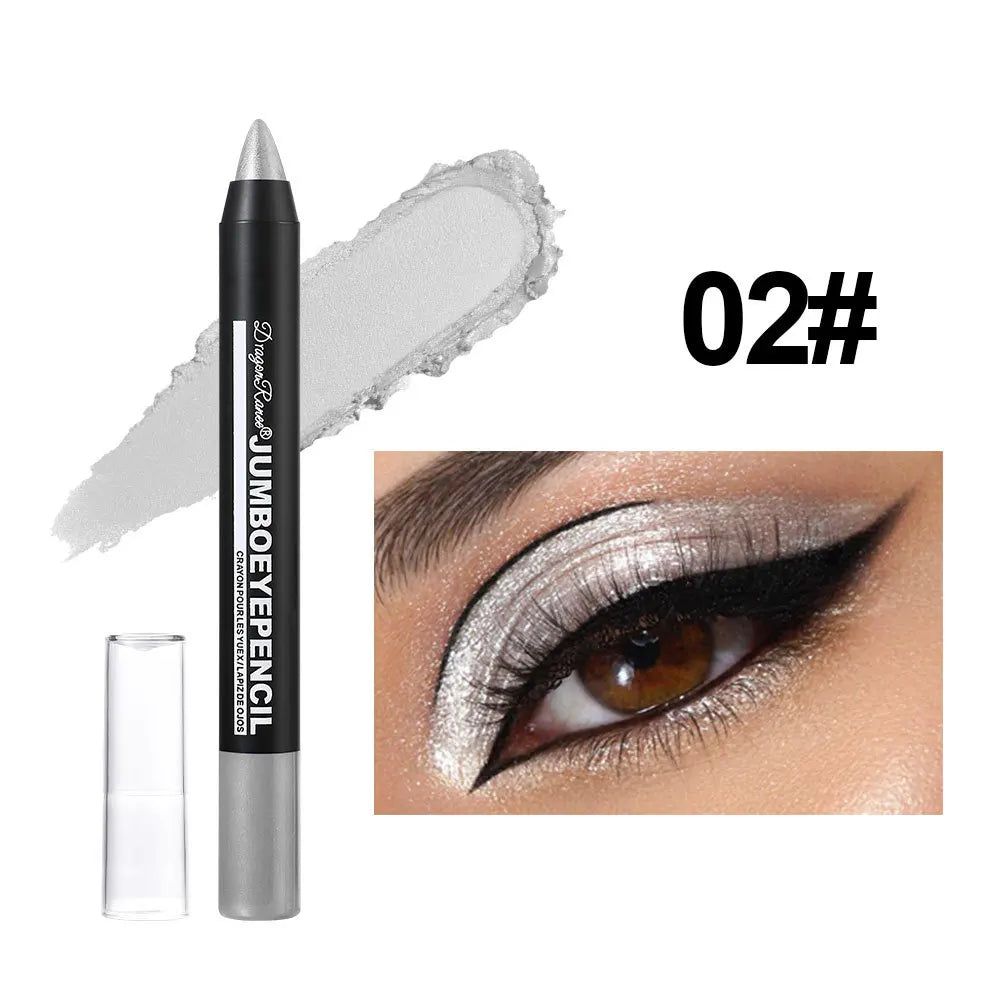 Smoky Dark Green Eyeshadow Pencil Stick Waterproof Pearlescent 12 Colors Metallic Glitter Eye Shadow Highlighter Pen Makeup Tool - Image 11