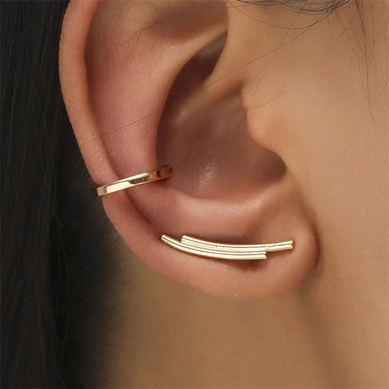 VAGZEB Bohemian NO Piercing Crystal Rhinestone Ear Cuff Wrap Stud Clip Earrings For Women Girl Trendy Earrings Jewelry Bijoux - Image 35