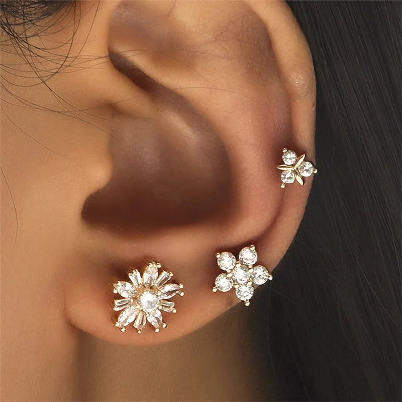 VAGZEB Bohemian NO Piercing Crystal Rhinestone Ear Cuff Wrap Stud Clip Earrings For Women Girl Trendy Earrings Jewelry Bijoux - Image 6