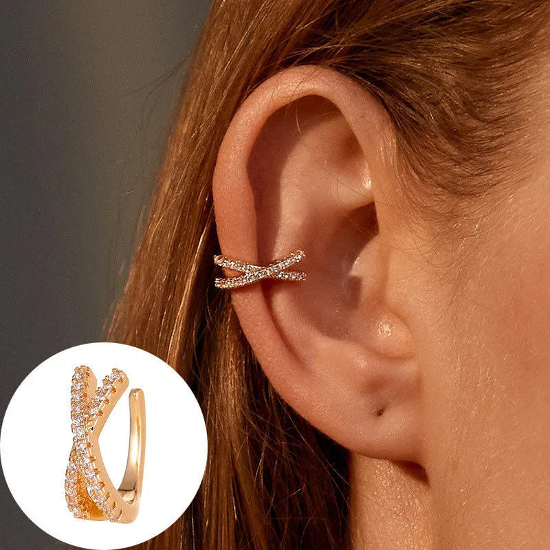 VAGZEB Bohemian NO Piercing Crystal Rhinestone Ear Cuff Wrap Stud Clip Earrings For Women Girl Trendy Earrings Jewelry Bijoux - Image 20