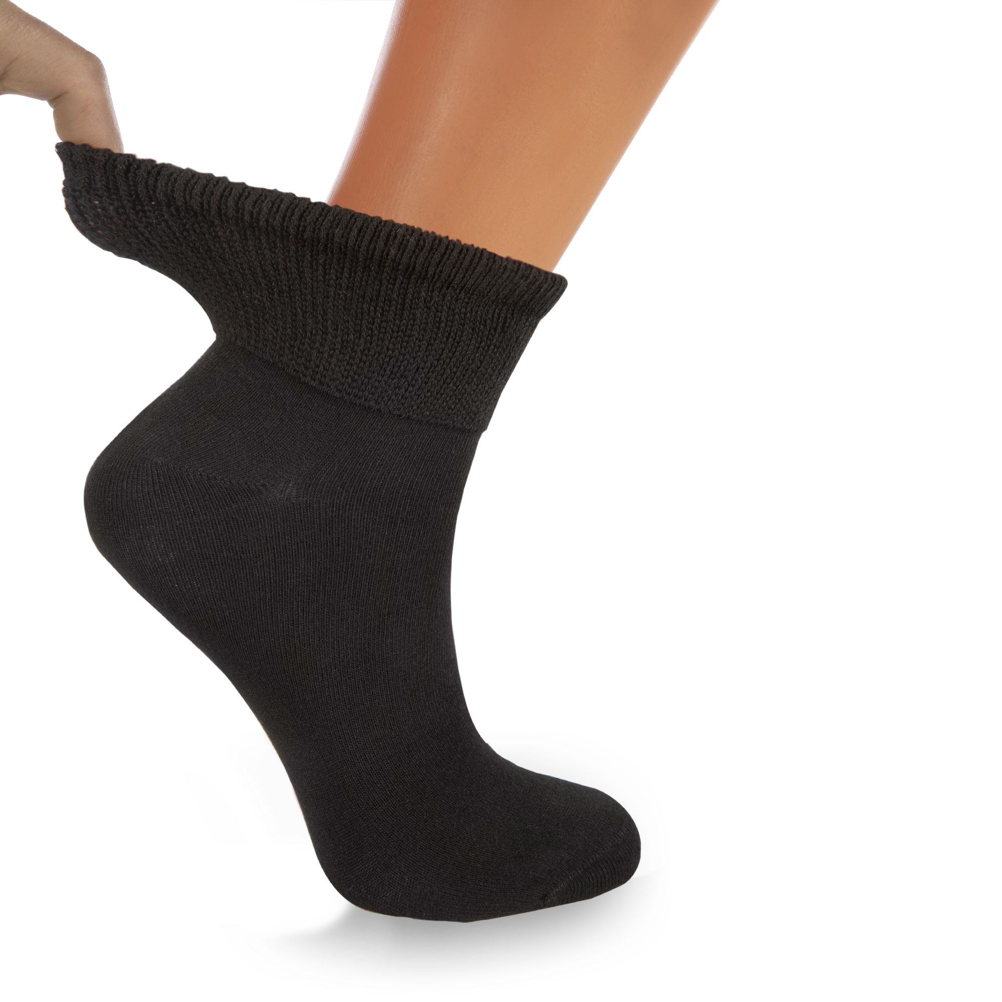 Women's Diabetic Ankle Socks 3 Pairs Soft Cotton, Non-Binding Top, Seamless Toe, Promotes Circulation, Shoe Size 9-11 - Image 22