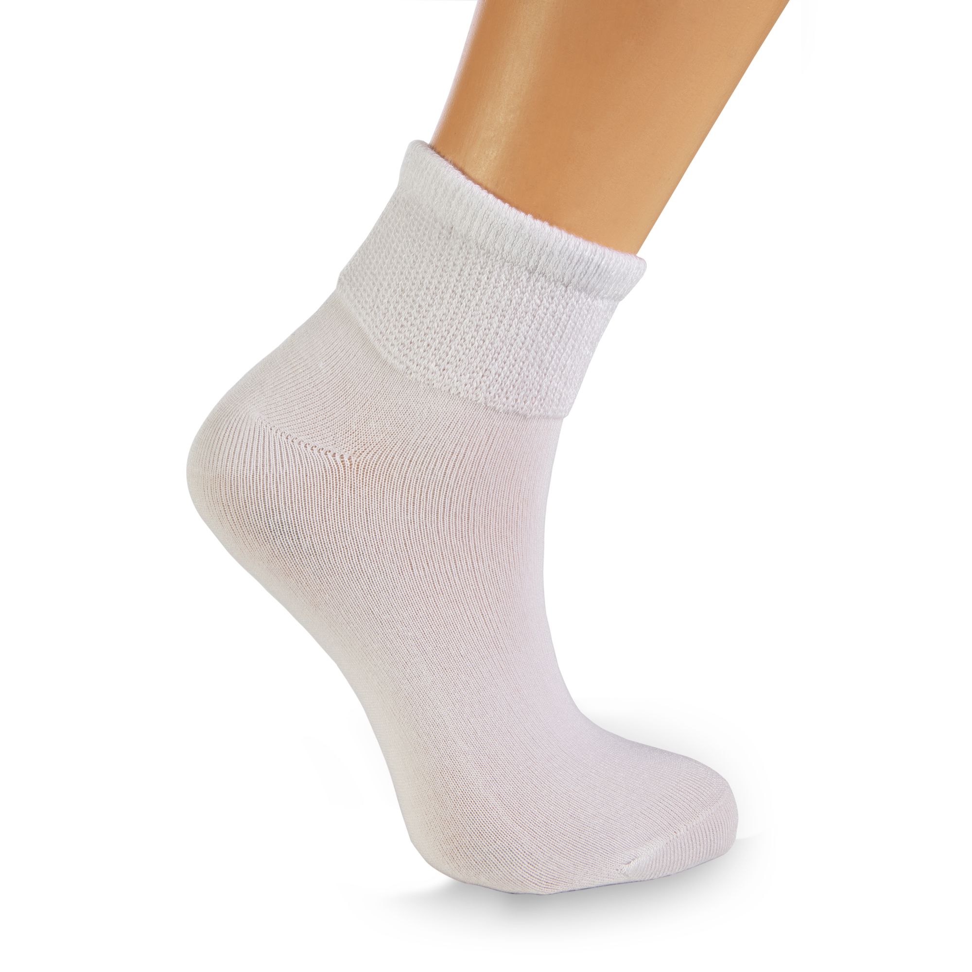 Women's Diabetic Ankle Socks 3 Pairs Soft Cotton, Non-Binding Top, Seamless Toe, Promotes Circulation, Shoe Size 9-11 - Image 8