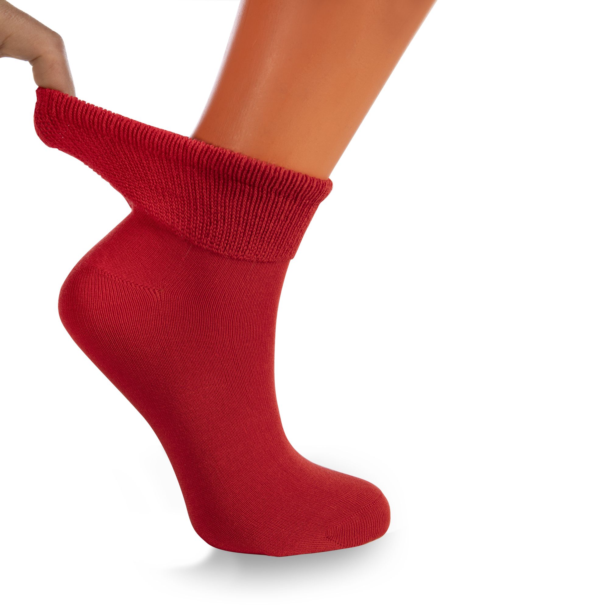 Women's Diabetic Ankle Socks 3 Pairs Soft Cotton, Non-Binding Top, Seamless Toe, Promotes Circulation, Shoe Size 9-11 - Image 2