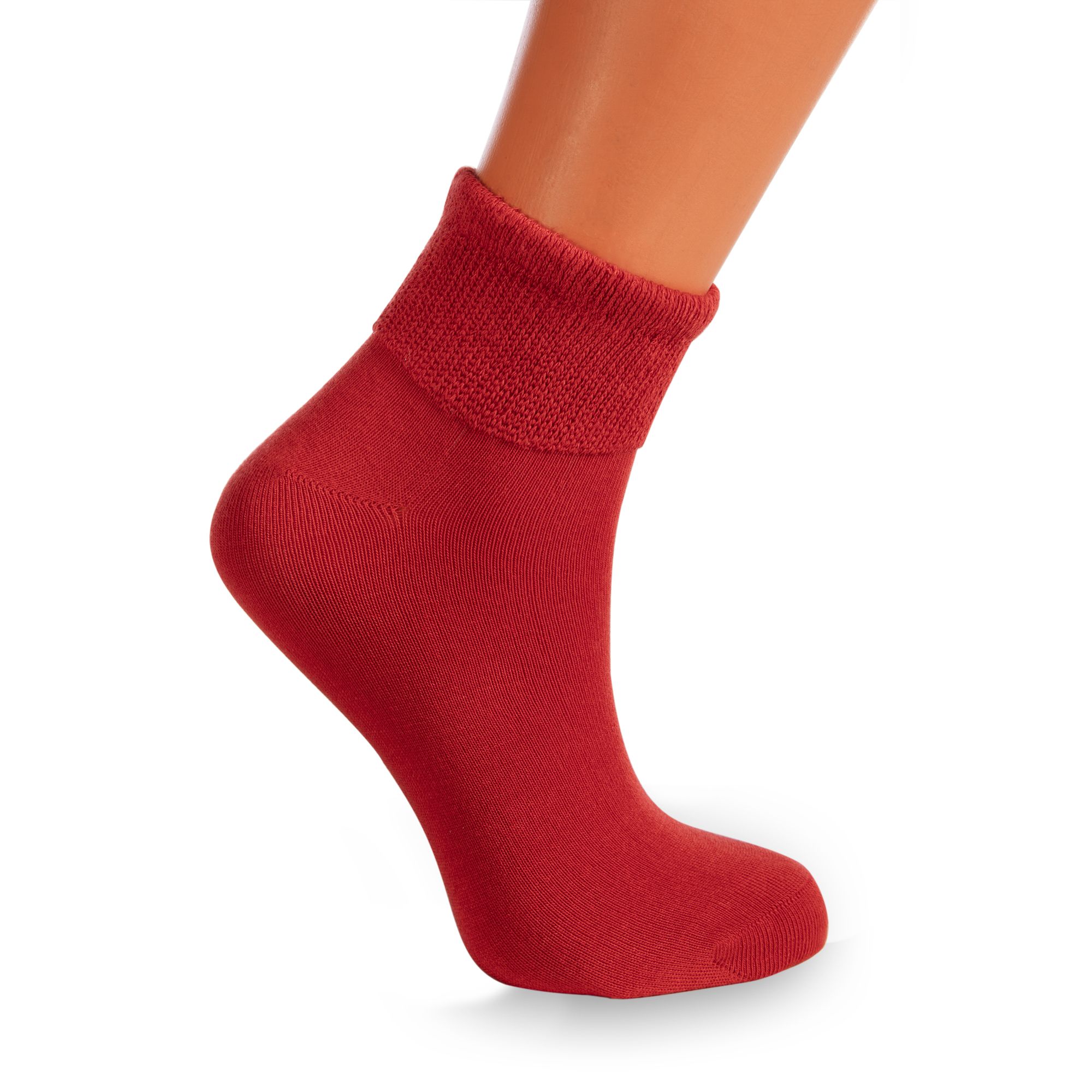 Women's Diabetic Ankle Socks 3 Pairs Soft Cotton, Non-Binding Top, Seamless Toe, Promotes Circulation, Shoe Size 9-11 - Image 3
