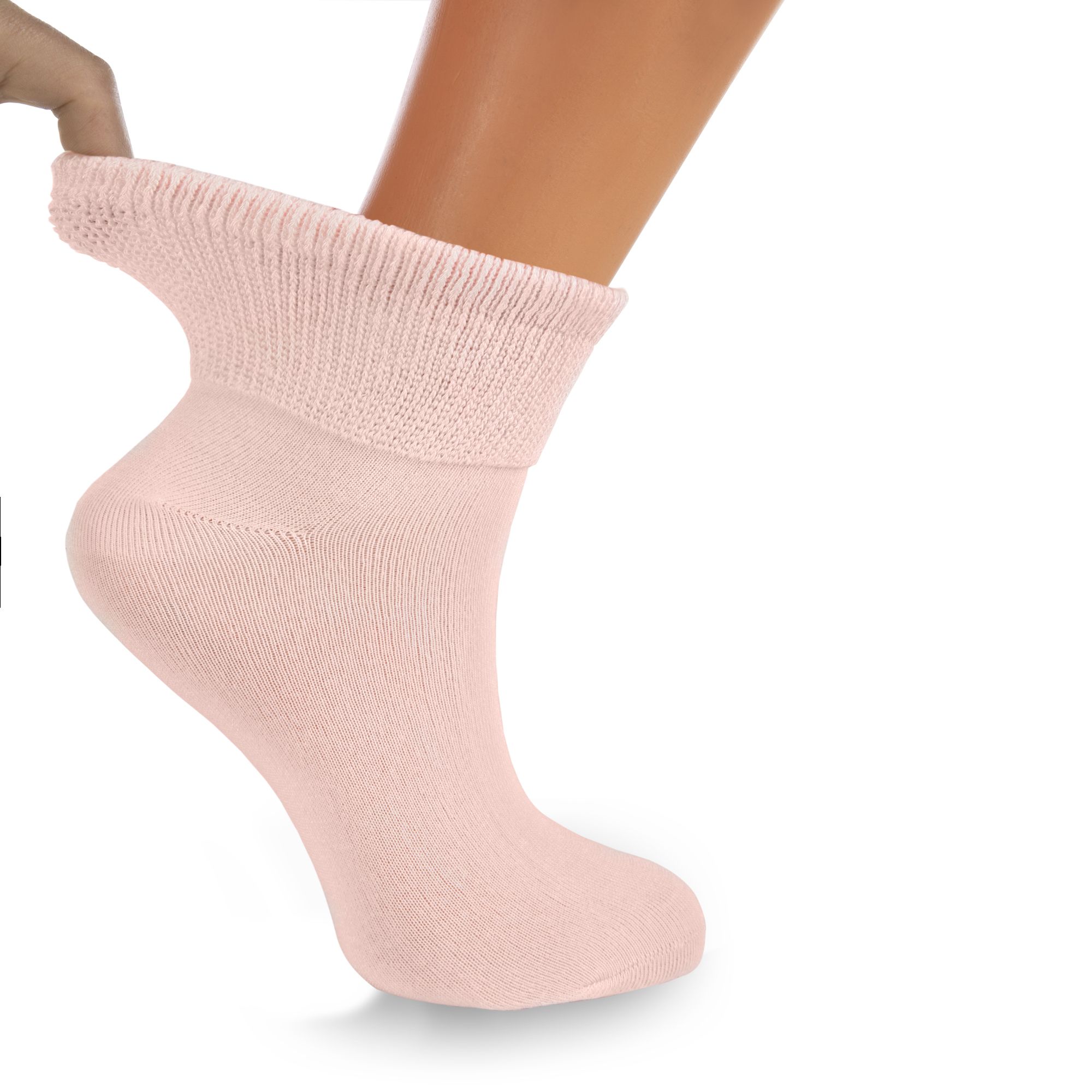 Women's Diabetic Ankle Socks 3 Pairs Soft Cotton, Non-Binding Top, Seamless Toe, Promotes Circulation, Shoe Size 9-11 - Image 12