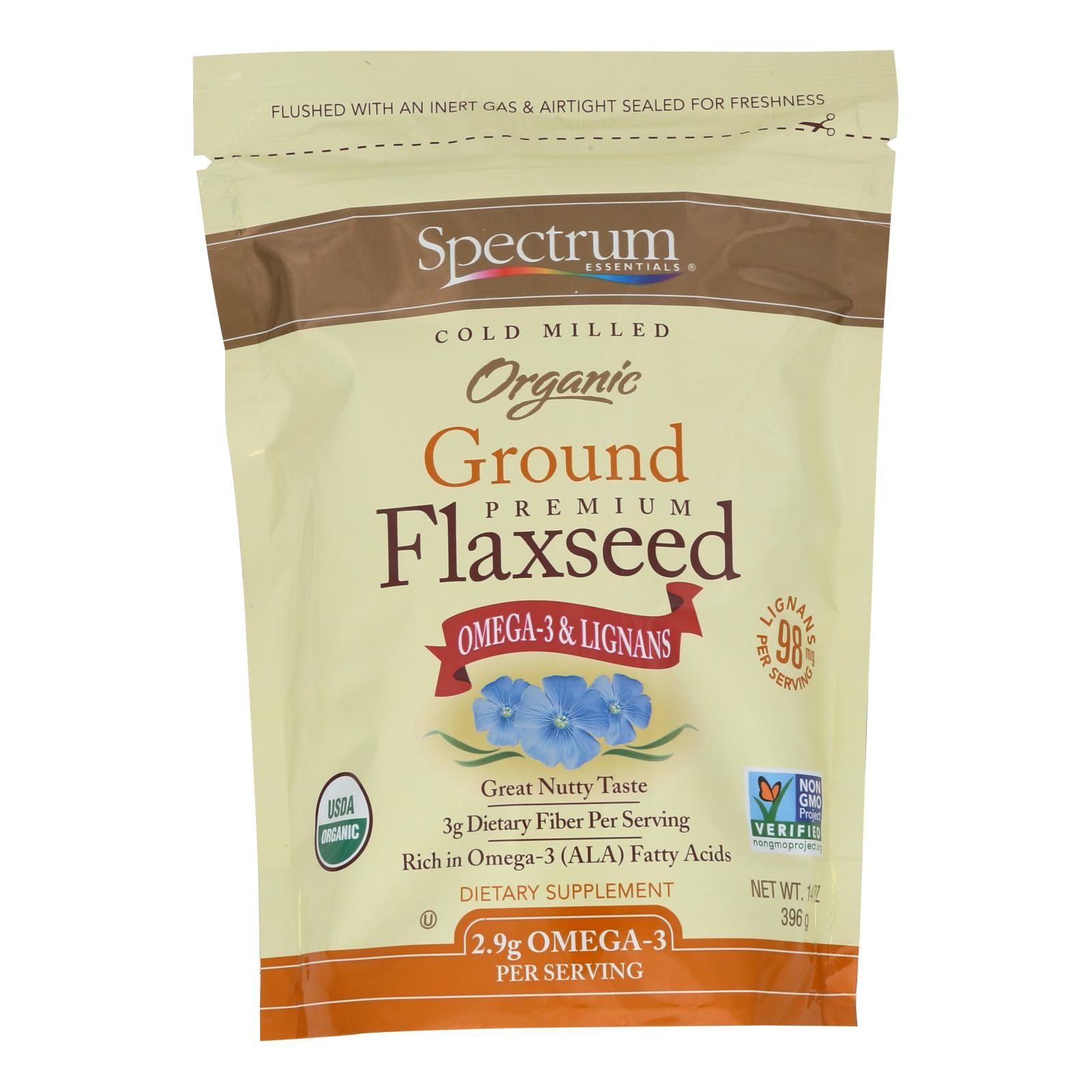 Spectrum Essentials Organic Ground Flaxseed - 14 Oz - Image 2
