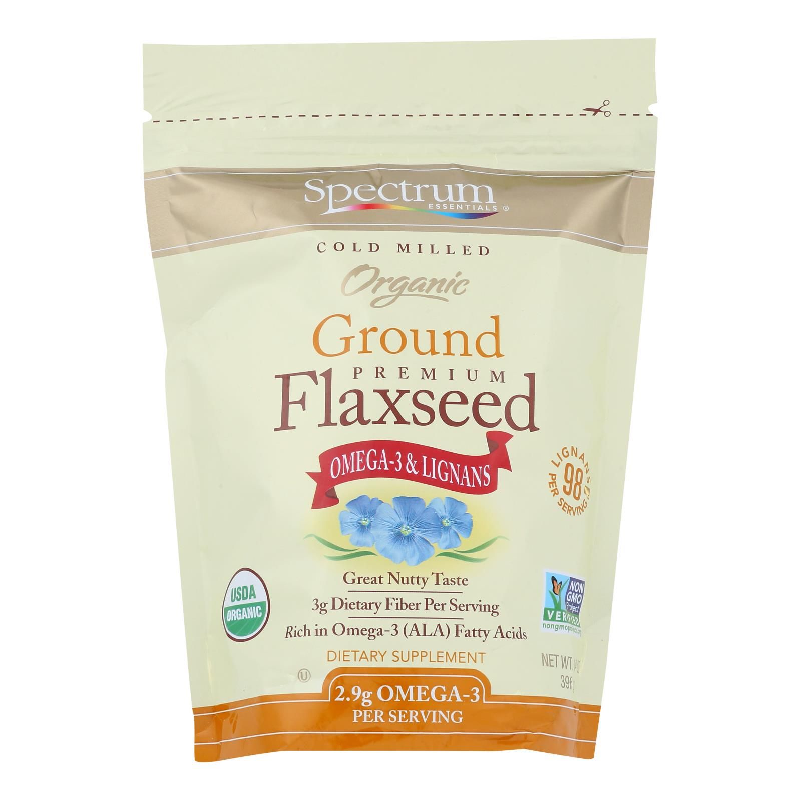 Spectrum Essentials Organic Ground Flaxseed - 14 Oz - Image 3