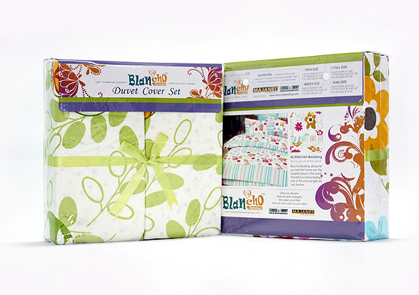 Blancho Bedding - [Apple Letter] 100% Cotton 4PC Duvet Cover Set (Queen Size)(Comforter not included) - Image 2