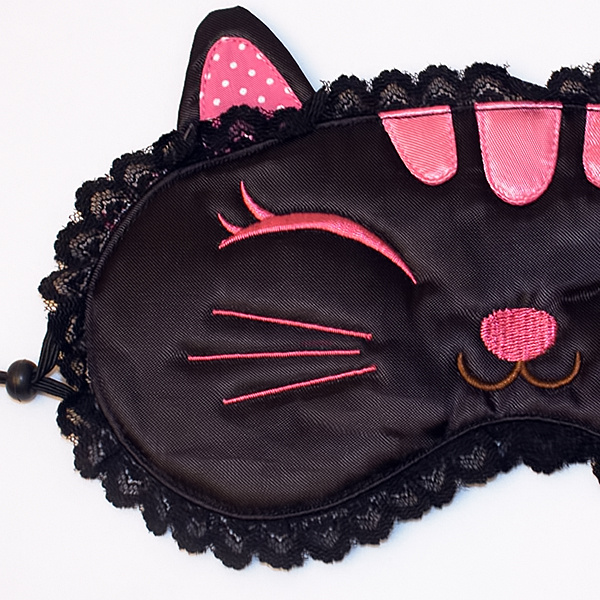 [Black Temptation] Embroidered Applique Eye Shade / Sleeping Mask Cover / Sleep Blinder (7.9*3.1) - Image 2