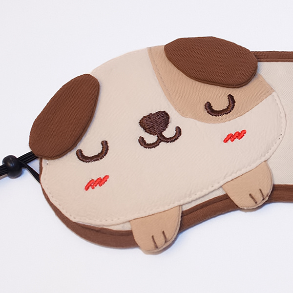 [Sweet Dream - Beige Dog] Animal Eye Shade / Sleeping Mask Cover / Sleep Blinder (7.9*2.8) - Image 2