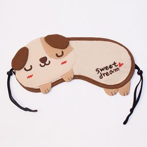 [Sweet Dream – Beige Dog] Animal Eye Shade / Sleeping Mask Cover / Sleep Blinder (7.9*2.8)