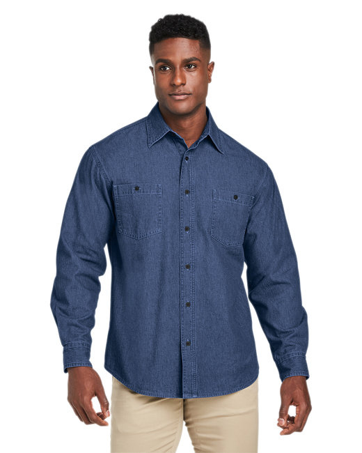 Men's Denim Shirt-Jacket - DARK DENIM - XS - Image 40